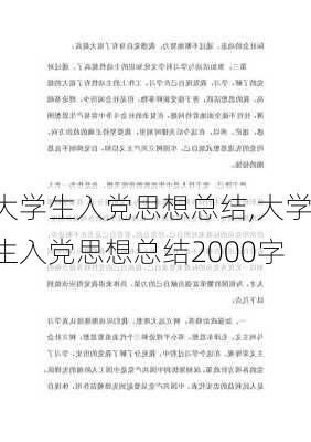 大学生入党思想总结,大学生入党思想总结2000字-第3张图片-二喜范文网