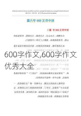 600字作文,600字作文优秀大全-第1张图片-二喜范文网