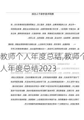 教师个人年度总结,教师个人年度总结2023-第3张图片-二喜范文网