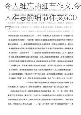 令人难忘的细节作文,令人难忘的细节作文600字-第3张图片-二喜范文网