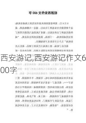 西安游记,西安游记作文600字-第1张图片-二喜范文网