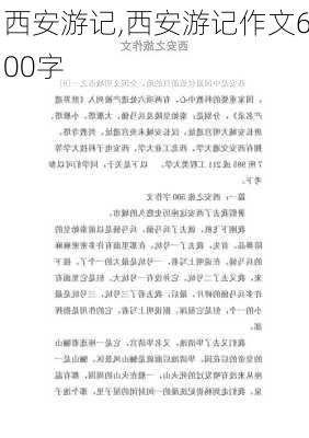 西安游记,西安游记作文600字-第2张图片-二喜范文网