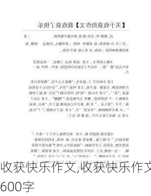 收获快乐作文,收获快乐作文600字-第2张图片-二喜范文网