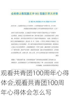 观看共青团100周年心得体会,观看共青团100周年心得体会怎么写-第2张图片-二喜范文网