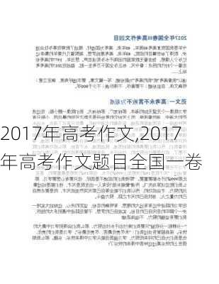 2017年高考作文,2017年高考作文题目全国一卷-第3张图片-二喜范文网