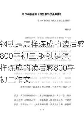 钢铁是怎样炼成的读后感800字初二,钢铁是怎样炼成的读后感800字初二作文-第2张图片-二喜范文网