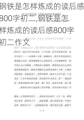 钢铁是怎样炼成的读后感800字初二,钢铁是怎样炼成的读后感800字初二作文-第2张图片-二喜范文网