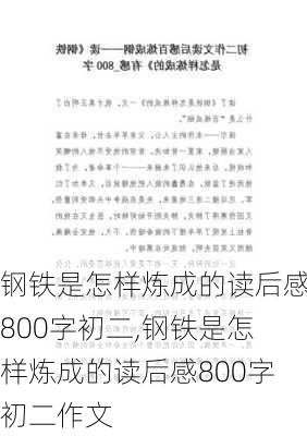 钢铁是怎样炼成的读后感800字初二,钢铁是怎样炼成的读后感800字初二作文-第3张图片-二喜范文网