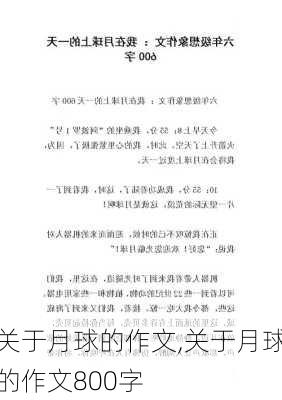 关于月球的作文,关于月球的作文800字-第3张图片-二喜范文网