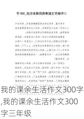 我的课余生活作文300字,我的课余生活作文300字三年级-第3张图片-二喜范文网