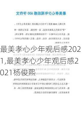 最美孝心少年观后感2021,最美孝心少年观后感2021杨俊熙-第3张图片-二喜范文网