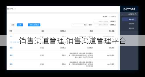 销售渠道管理,销售渠道管理平台