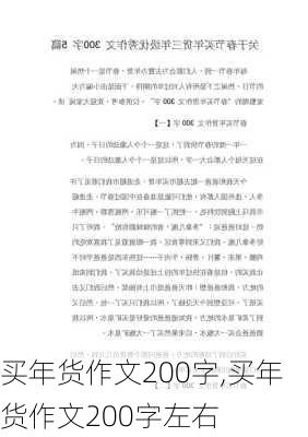 买年货作文200字,买年货作文200字左右-第2张图片-二喜范文网