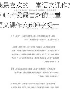 我最喜欢的一堂语文课作文600字,我最喜欢的一堂语文课作文600字初一-第2张图片-二喜范文网