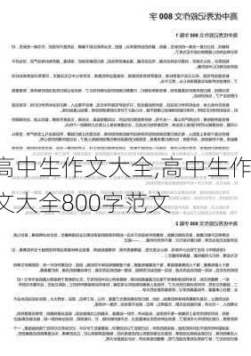 高中生作文大全,高中生作文大全800字范文-第2张图片-二喜范文网