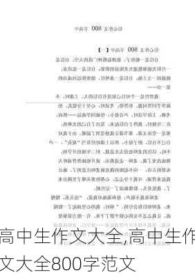 高中生作文大全,高中生作文大全800字范文-第3张图片-二喜范文网