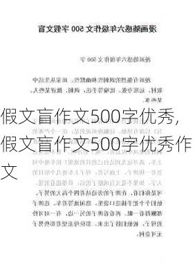 假文盲作文500字优秀,假文盲作文500字优秀作文-第3张图片-二喜范文网