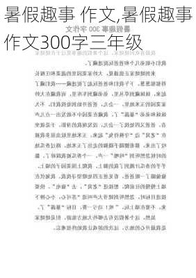 暑假趣事 作文,暑假趣事作文300字三年级-第2张图片-二喜范文网