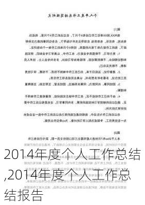 2014年度个人工作总结,2014年度个人工作总结报告-第2张图片-二喜范文网