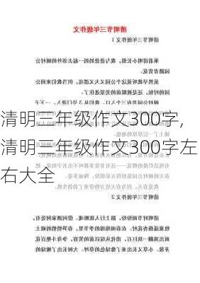 清明三年级作文300字,清明三年级作文300字左右大全-第3张图片-二喜范文网