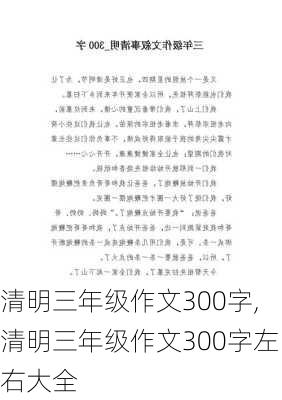 清明三年级作文300字,清明三年级作文300字左右大全-第2张图片-二喜范文网