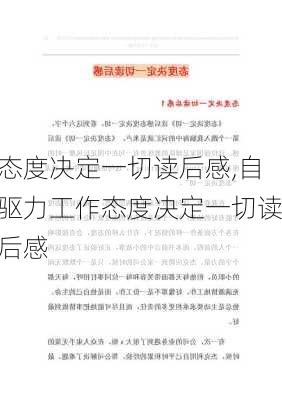 态度决定一切读后感,自驱力工作态度决定一切读后感-第1张图片-二喜范文网