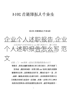 企业个人述职报告,企业个人述职报告怎么写 范文-第2张图片-二喜范文网