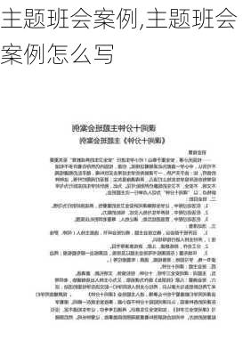 主题班会案例,主题班会案例怎么写-第2张图片-二喜范文网