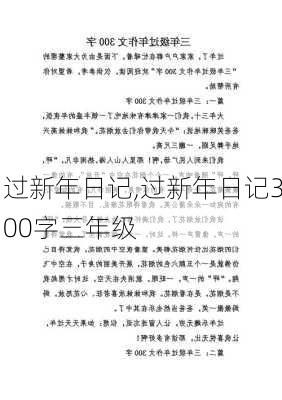 过新年日记,过新年日记300字三年级-第3张图片-二喜范文网