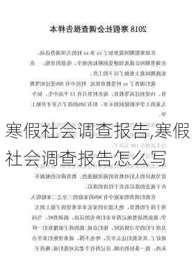 寒假社会调查报告,寒假社会调查报告怎么写-第2张图片-二喜范文网