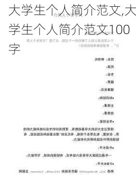 大学生个人简介范文,大学生个人简介范文100字-第2张图片-二喜范文网