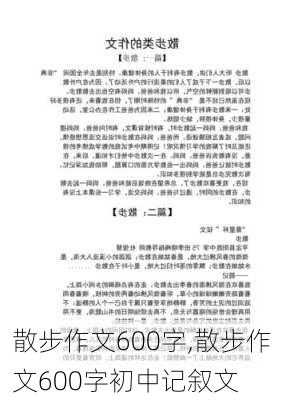 散步作文600字,散步作文600字初中记叙文-第2张图片-二喜范文网