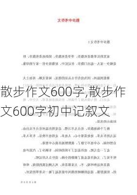 散步作文600字,散步作文600字初中记叙文-第3张图片-二喜范文网