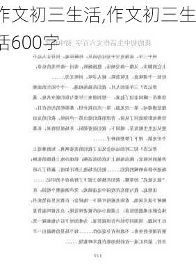 作文初三生活,作文初三生活600字-第2张图片-二喜范文网