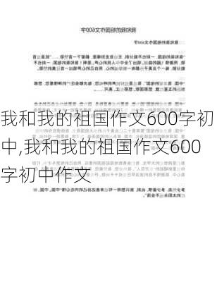 我和我的祖国作文600字初中,我和我的祖国作文600字初中作文-第3张图片-二喜范文网