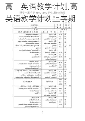 高一英语教学计划,高一英语教学计划上学期-第3张图片-二喜范文网