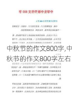 中秋节的作文800字,中秋节的作文800字左右-第2张图片-二喜范文网