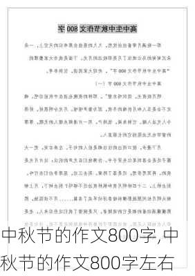 中秋节的作文800字,中秋节的作文800字左右-第3张图片-二喜范文网