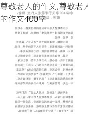 尊敬老人的作文,尊敬老人的作文400字-第1张图片-二喜范文网