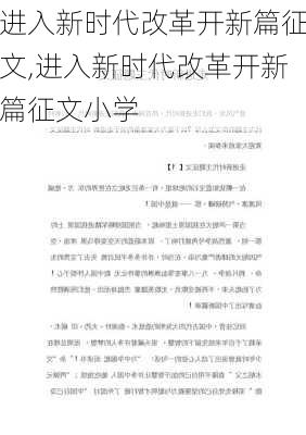 进入新时代改革开新篇征文,进入新时代改革开新篇征文小学-第3张图片-二喜范文网