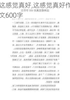 这感觉真好,这感觉真好作文600字-第1张图片-二喜范文网