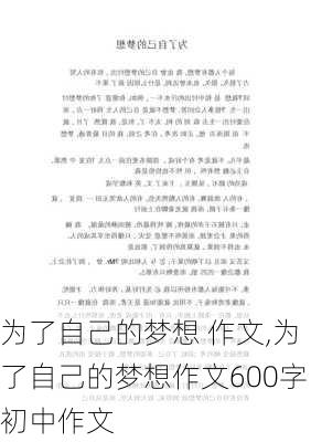 为了自己的梦想 作文,为了自己的梦想作文600字初中作文-第3张图片-二喜范文网