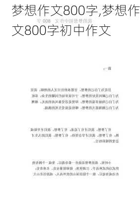 梦想作文800字,梦想作文800字初中作文-第3张图片-二喜范文网