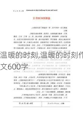 温暖的时刻,温暖的时刻作文600字-第3张图片-二喜范文网