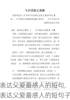 表达父爱最感人的短句,表达父爱最感人的短句子-第2张图片-二喜范文网