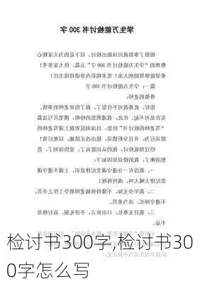 检讨书300字,检讨书300字怎么写-第2张图片-二喜范文网