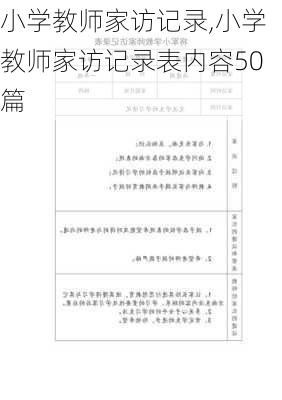 小学教师家访记录,小学教师家访记录表内容50篇-第3张图片-二喜范文网