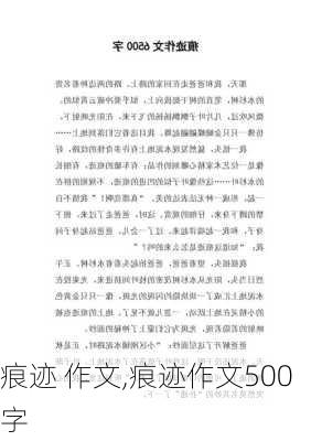 痕迹 作文,痕迹作文500字