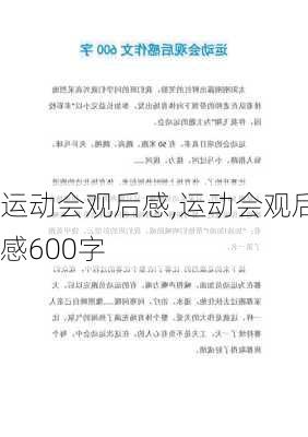 运动会观后感,运动会观后感600字-第2张图片-二喜范文网