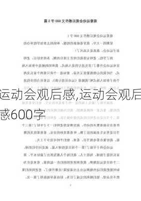 运动会观后感,运动会观后感600字-第1张图片-二喜范文网